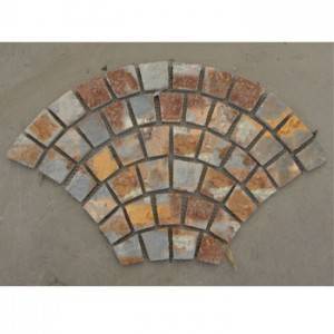 Cheap Natural Crazy Paving Rusty  Slate Flagstone for Walkway
