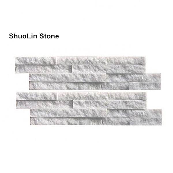 Exterior And Interior Stone Design White Wall Tiles Natural Quartz Ledge Stone