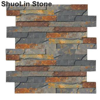 Natural Rustic Slate  Ledge Stone Veneer For Wall CLadding Export By Factory Directly