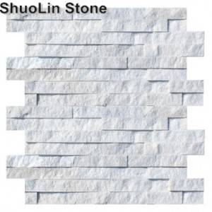 Natural Pure White Quartzite Culture Stone for Wall Cladding Decoration