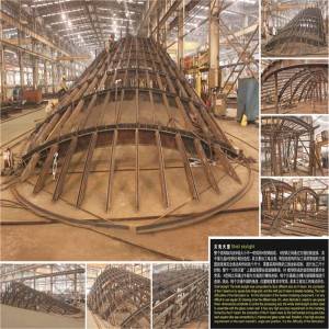 Fabrication of curtain wall steel structure shell skylight