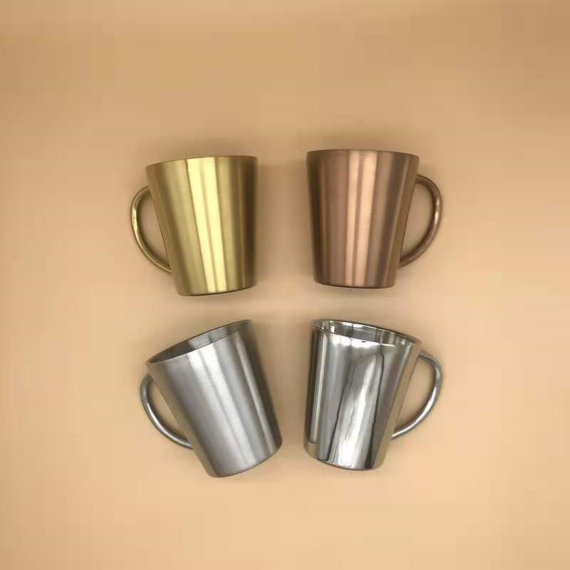 stainless steel coffee cup double wall with handle Featured Image