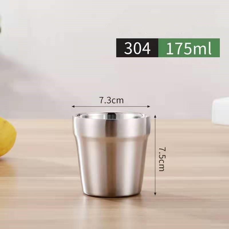 double wall stainless steel drinking cup coffee cup , wine cup