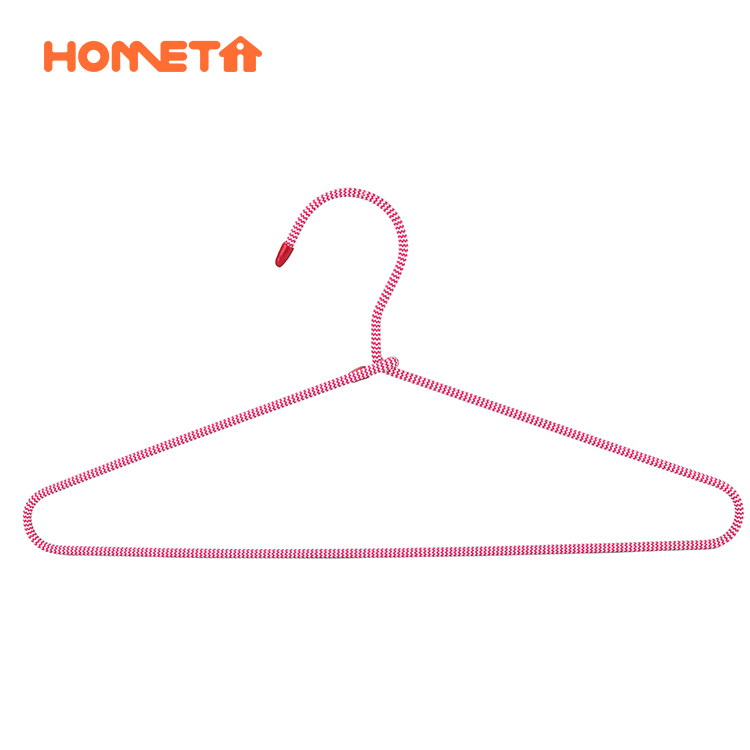 Factory Top Quality Stripe Rope Wrapped Metal Hangers for Clothes