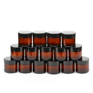 OEM/ODM Supplier Glass Soap Dispenser - 2 oz Round Amber Cosmetic Cream Jar –  Hoyer