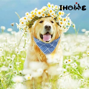 Comfortable Large Dog Clothing - Pet Neckerchief Accessory Scarf Dog Kerchief Tartan Dog Bandana – Ihome