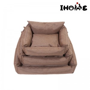 Dog Striped Mattresses - Brown Warm Basket Bed Cushion, Oxford Fabric Pet Nest – Ihome