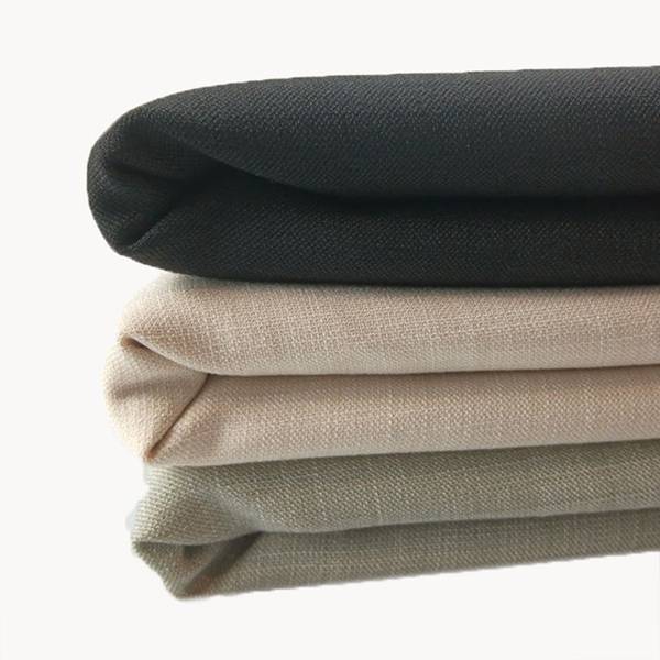 Polyester viscose spandex four way stretch fabric linen texture ...