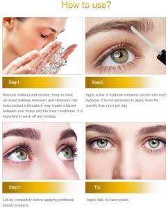 Eyebrow Enhancer Private Label Natural Ingredient brow Growth Nutrition Liquid Serum