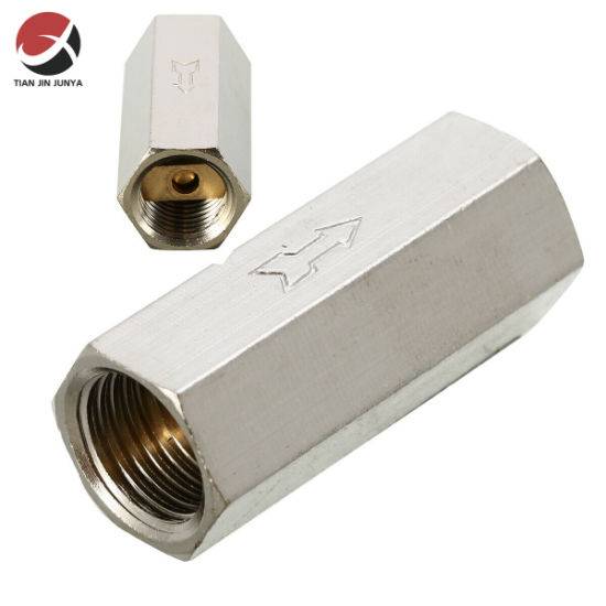 OEM Supplier Customized Castingstainless Steel 304 316 DIN JIS Amse 1/4 Inch Threaded NPT BSPP Female Full Port One Way Air Check Gas Oil Water Valve