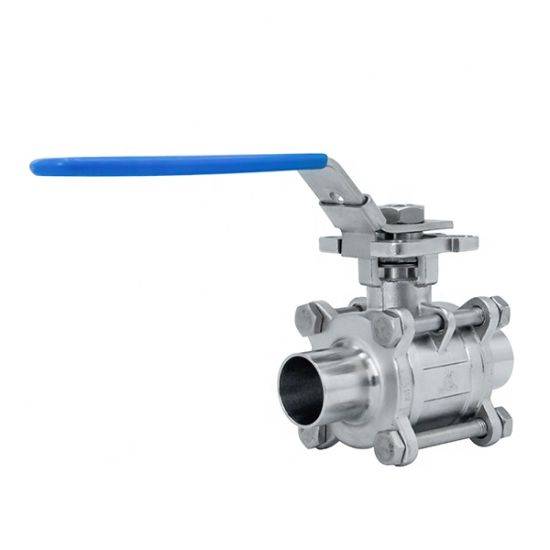 11/4" Inch High Quality Factory Direct Sanitary Stainless Steel 3PCS Long Type Butt Weld 3202-S13 Hygienic Full Package Ball Valve