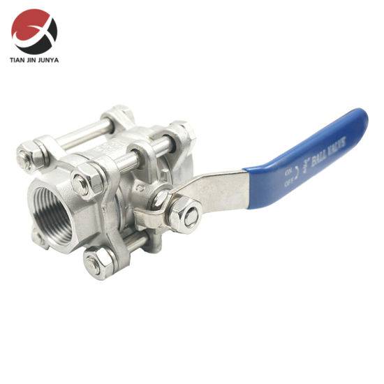 3PC Stainless Steel Ball Valve NPT Screw Ends with Locking Device