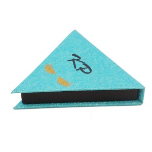 Triangle Eyelash Box With Glitter Paper