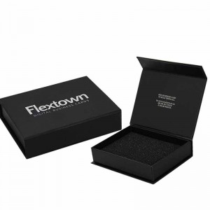 custom print cardboard black paper book shape packaging gift box