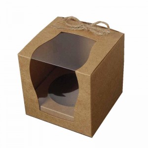 customized kraft paper box for candle with window