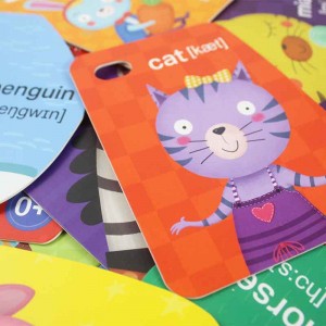 custom baby kids children english abc flash cards alphabet with ring