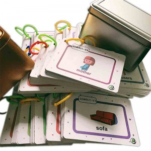 custom educational flash cards baby paper printing