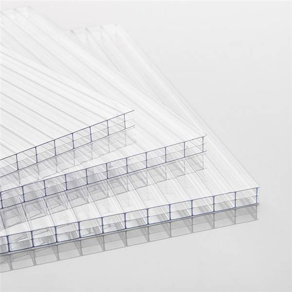 Discount Price Polycarbonate Embossed Sheet - three layers transparent bayer hollow polycarbonate sheet – JIAXING