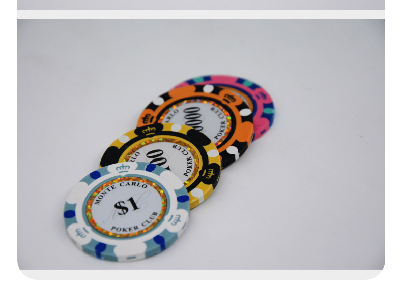 Shitje me shumicë të personalizuara Poker Chips Golden Stickers (8)