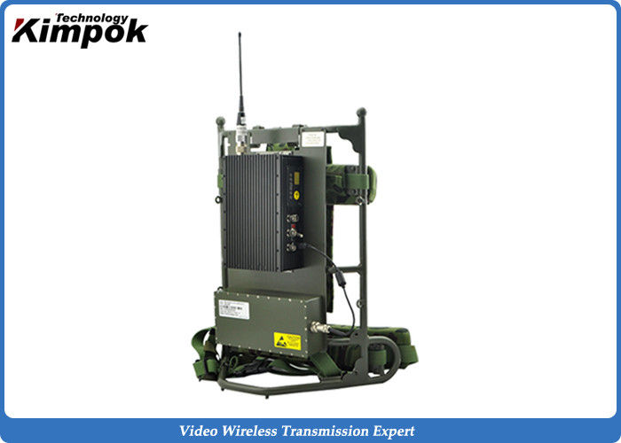 5W Manpack HD COFDM Video Transmitter , Backpack Live Video Wireless Sender 3-5km Range