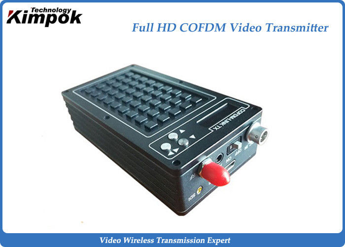 Microwave HD Wireless Video Transmitter HD + SDI + CVBS 3 Ports for Body Worn Cameras