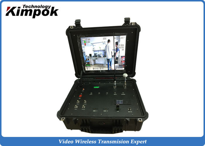 Single Channel Suitcase COFDM Receiver 17” Wireless Digital Video Receiver Box