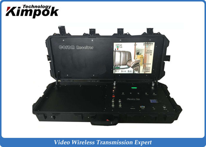 Ground Control Base Station COFDM Wireless Video Receiver with 17 Inch Monitor