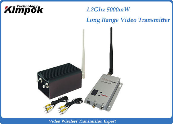 DC 12V Long Range Video Transmitter And Receiver , Wireless UAV Transmitter with 5000mW