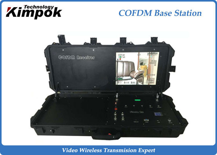 300Mhz~4.4Ghz COFDM Receiver with Pelican Suitcase , Built-in Battery Base Station