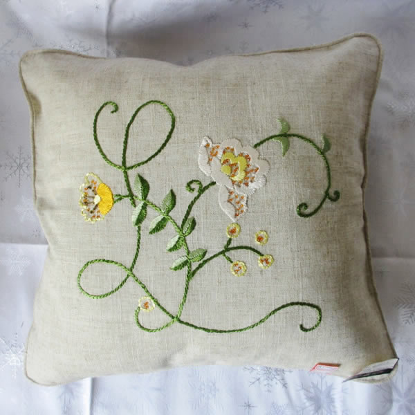 Factory making Blank Cushion Covers For Printing - Handmade Embroidery Cushion Cover – Kingsun