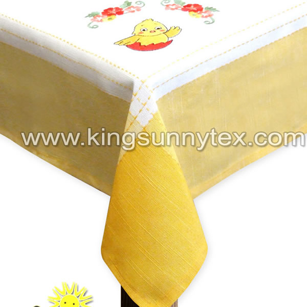2021 China New Design Ivory Roses Runners - Fancy Embroidery Tablecloths For Easter – Kingsun