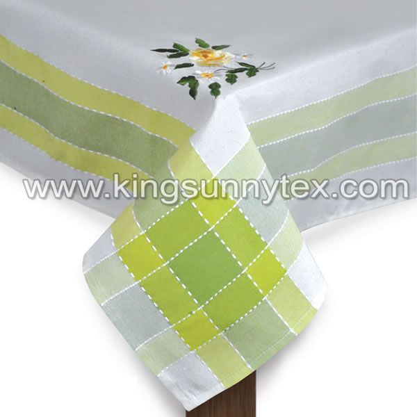 Best-Selling Satin Table Runner - Green Flower Embroidery For Dining Table – Kingsun