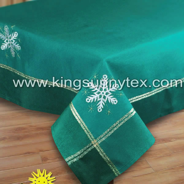 Hot sale Bamboo Table Runner - Fitted Table Cloth With Christmas Embroidery – Kingsun