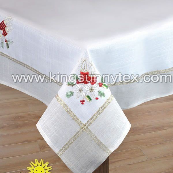 Beautiful Tablecloth With Embroidery For Christmas