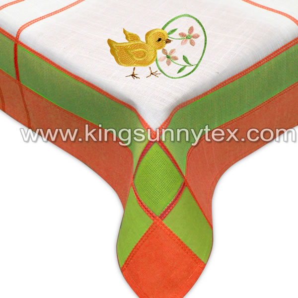 Cotton Polyester Rectangular Decoration Cloth With Little Duck Design