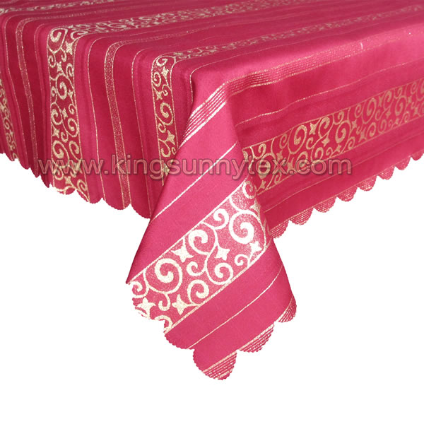 Low price for Indian Table Decorations - 100% Polyester Fancy Table Cloth For Hotel – Kingsun