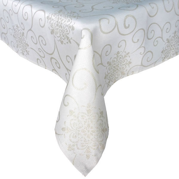 Bottom price Table Runner Gold - 100% Polyester Ecru Jacquard Tablecloth For Banquet – Kingsun
