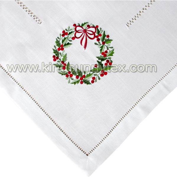 Wholesale Price Table Runner Christmas - Embroidery Christmas Table cloth Design-7 – Kingsun