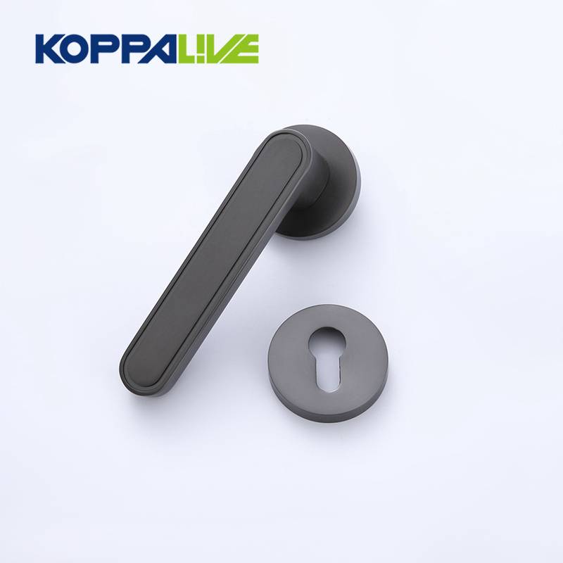 Hot sale modern design zinc alloy door lever handle on rosette for interior door