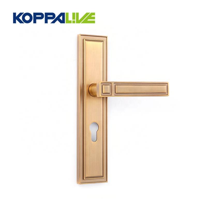 Luxury style hardware bedroom furniture safety lever door handle zinc alloy
