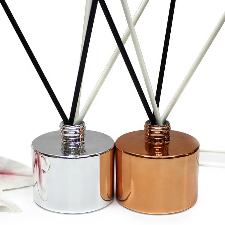 200ml luxury silver gold electroplating aroma aromatherapy essential oil reed diffuser glass bottle