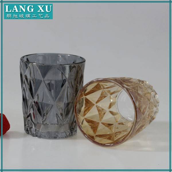 Cheap Embossed candle glass tumblers for candles