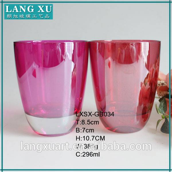wholesale thick wall thick bottom clear glass candle jars with matal lids for candle making