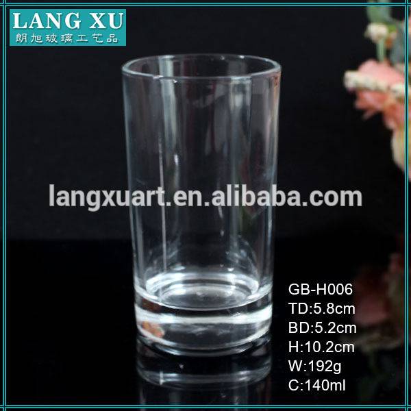 Round tall plain glass tumbler for candles