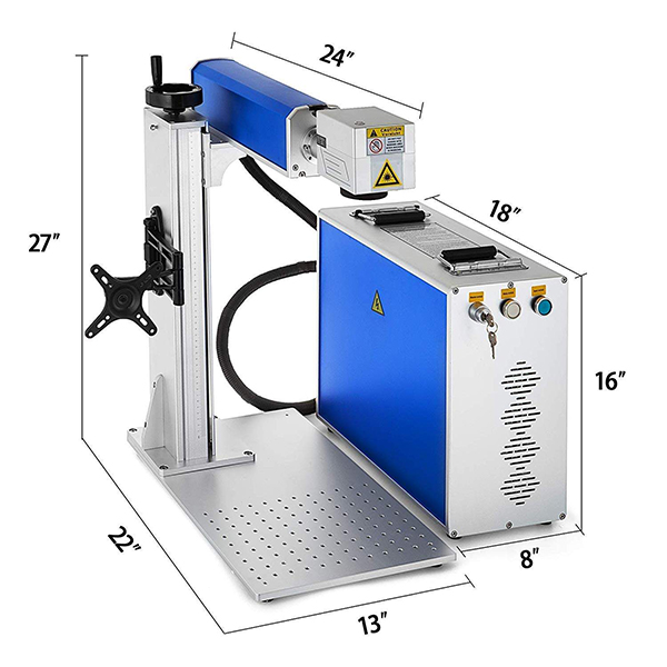 PriceList for Fiber Laser Marking Machine For Tag - 20W Divided Fiber Laser Marking Machine EZ Cad FDA Certified For Metal – Mingjue detail pictures