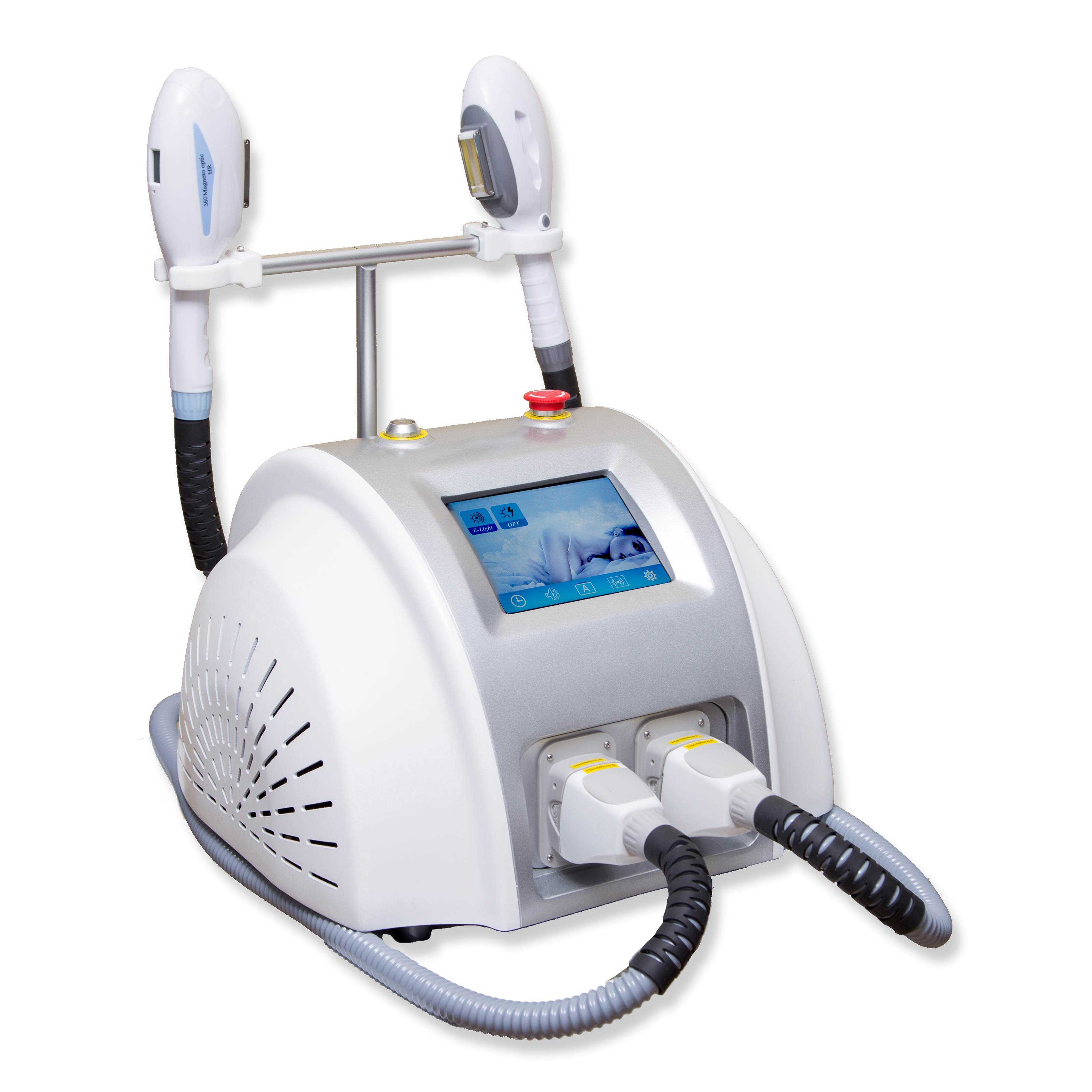 EpiMED SHR+SSR portable ipl laser hair removal skin rejuvenation machine two handpiece