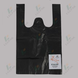 HDPE Black T-Shirt Bag