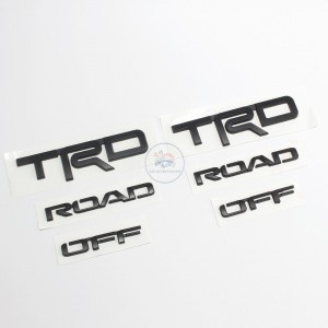Toyota 4Runner 3D Letters Black TRD OFF ROAD Badge Decal Sticker Nameplate