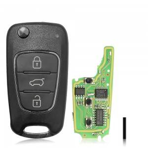 10PCS/LOT ْXhorse XNHY02EN Wireless Universal Remote Key for HYUNDAI Flip 3 Buttons Remotes for VVDI Key