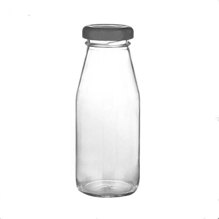 Download Oem 250ml 500ml 1000ml Round Flint Glass Milk Bottle With Lid Factory And Manufacturers Menbank